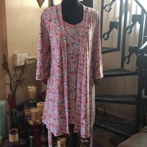 NWOT Lala Chemise Nightgown & Robe Set S/M